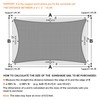 Sun Shade Sail 8'X16' Light Grey Rectangle