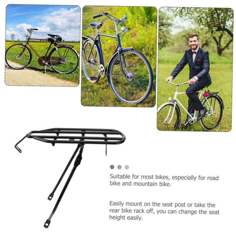 Outanaya Durable Folding Bike Luggage Carrier Rack Compact Rear Shelf