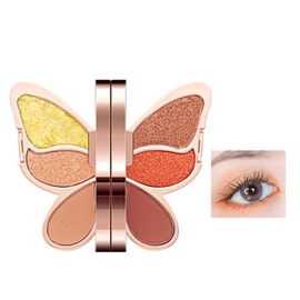 DayaEmmoTQ Butterfly Eye Shadow - Commuter Eyeshadow Palette Long Lasting Waterproof Mini Multi-Purpose Eyeshadow Palette 6 Colors Everyday Butterfly Eye Shadow