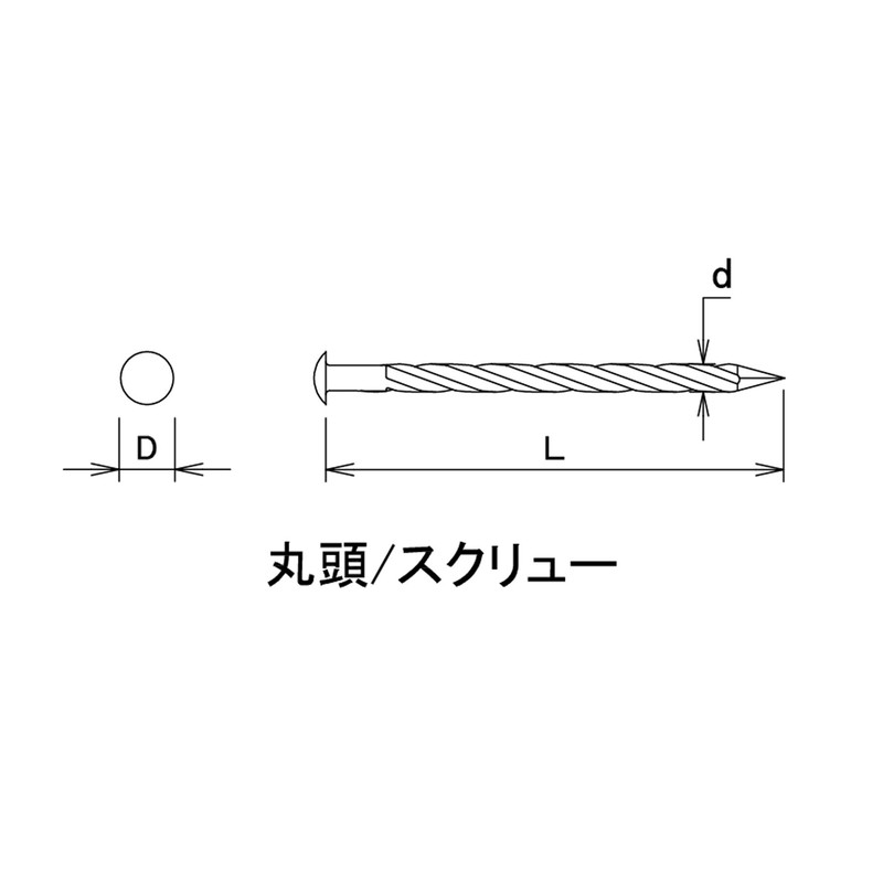 DAIDOHANT 46854 Brass Nail [Round Head / Screw] (Nominal Diameter)