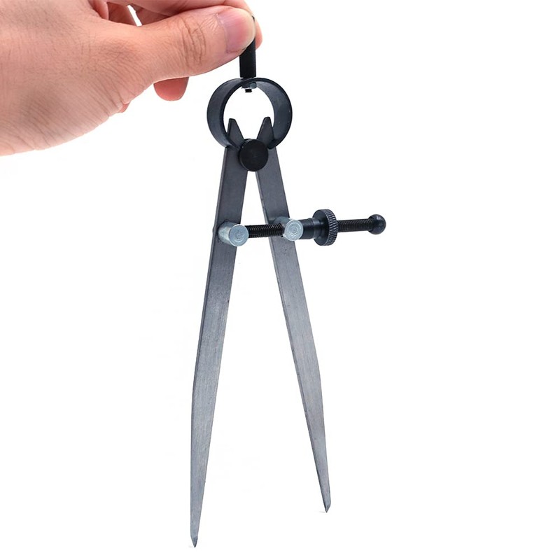 CENPEK 8 Inch Adjustable Lockable Steel Divider Wing Leather Compass