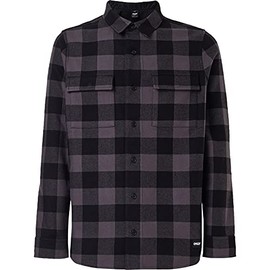 Oakley Men's Bear Cozy Flannel, Black/Grey Check, L