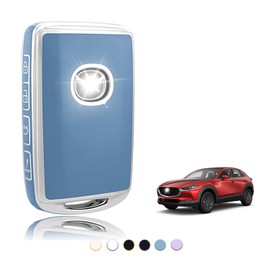 TOOMUME Key Case TPU Car Key Case Fits Mazda 2/3/6 M2 M3 M6 CX3 CX4 CX5 CX8 CX9 CX30 CX50 CX60 CX90 MX5 MX30 SS30 X5 X9 Axela, Key Cover Protection Key Case - Smart Key