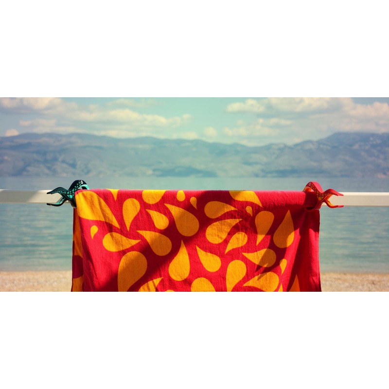 4 Stück Tuuli Beach Towel Clips - Hochwertige Strandtuchklammern im