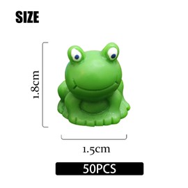 Vexquivera 50 Piece Mini Resin Frog Statues Tiny Frogs Mini Garden Frog Jewelry Mini Frog 3D Creative Landscape Mini Frogs Moss Micro Landscape Decoration Mini Moss Landscape Decoration