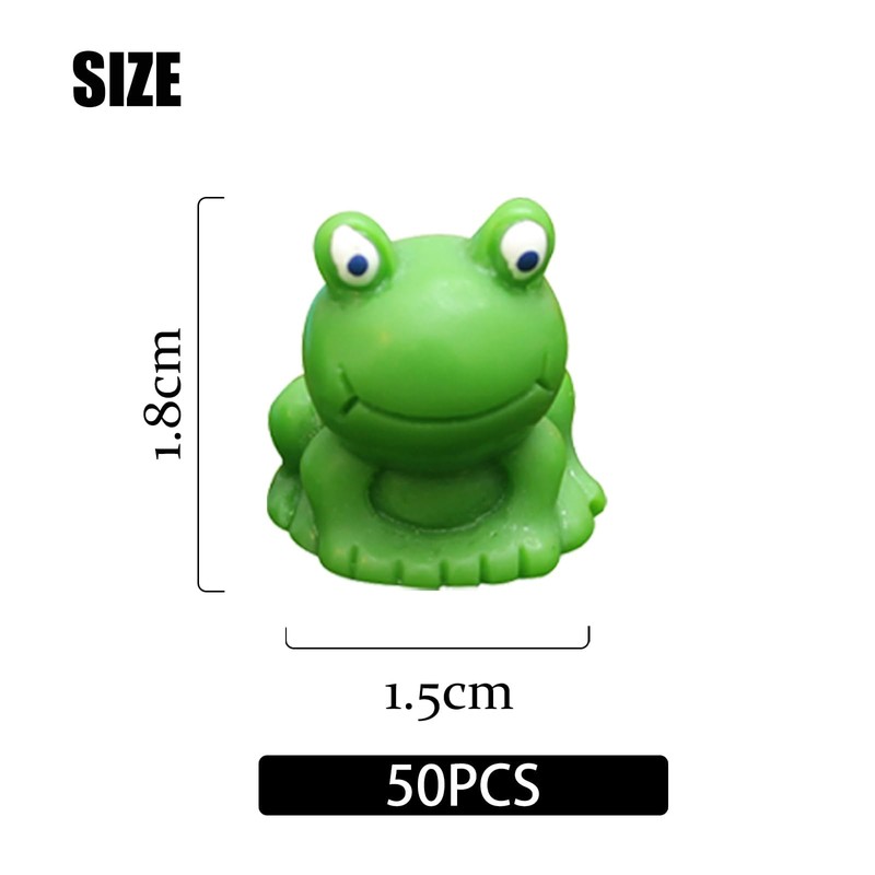 Vexquivera 50 Piece Mini Resin Frog Statues Tiny Frogs Mini