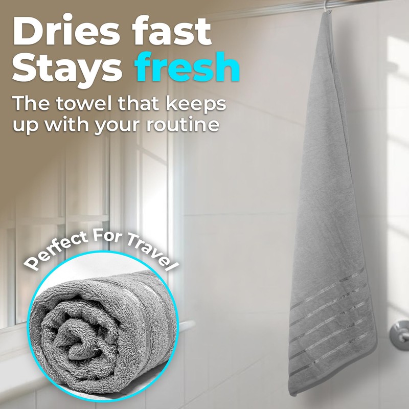 Towelogy® Quick Dry Large Bath Towels for Men 140x80cm -100%