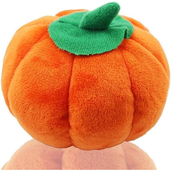Ymhapp Orange Pet Toy Funny Pumpkin Chew Toys Squeak Plush