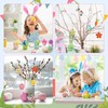 Sublaga 301 PCS Easter Wooden Hanging Ornaments Unfinished Wood Slices