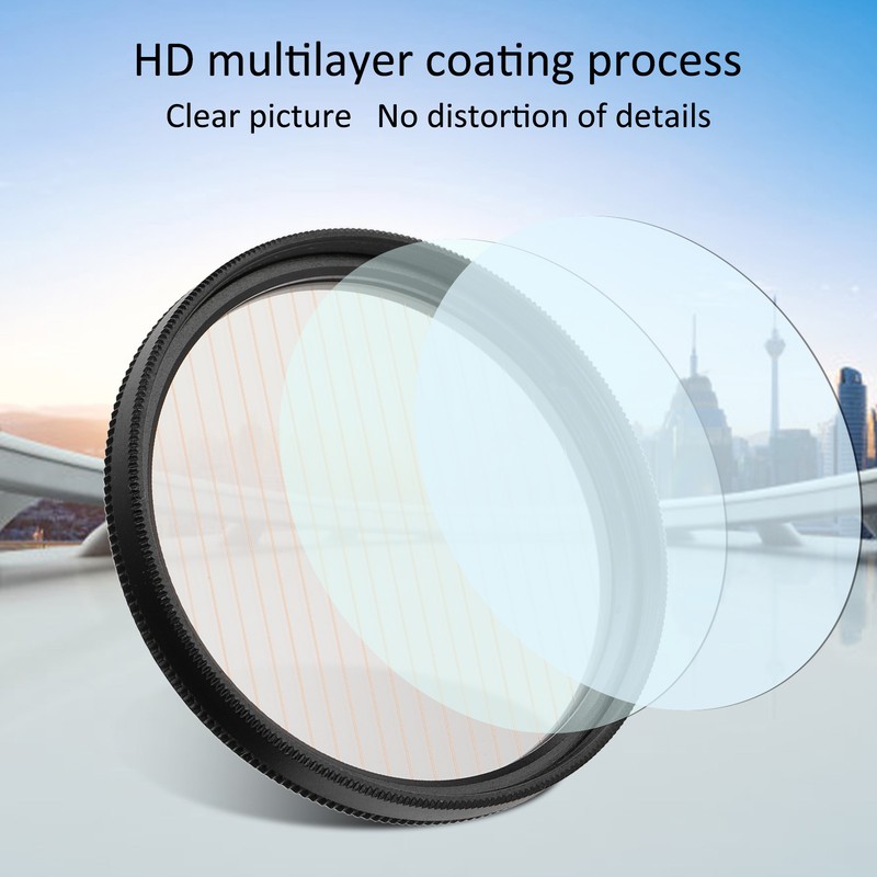 Gold Streak Anamorphic Effect Filter UHD Optical Glass Waterproof Scratch