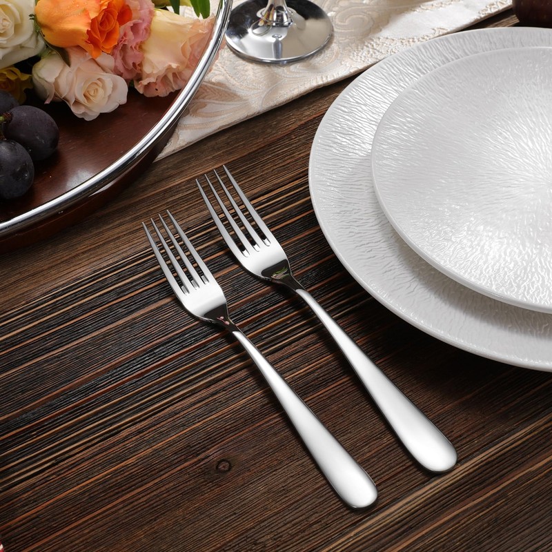 KEAWELL Premium 45-Piece Louise Silverware Set, 18/10 Stainless Steel, Service