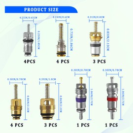 102PCS A/C R12 R134a Car Air Conditioner Valve Core Seal Kit, Refrigeration Tire Valve Stem Cores Repair Kit Double Head Dual Dismantling Installer Tool