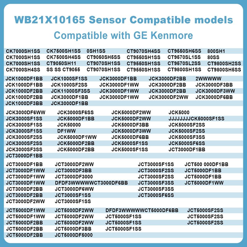WB21X10165 Oven Temperature Sensor Compatible with GE Kenmore General Electric