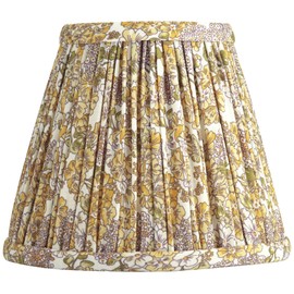 Springcrest Nelle Yellow Floral Pleated Shade 3.5x6x5 (Clip-On) - Springcrest