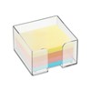 OKKRMGZ Acrylic Post It Holder for Desk Clear Self Stick