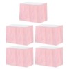 sourcing map 5 Pack Light Pink Plastic Table Skirts, 29