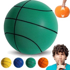 Silent Basketball, WADY Mute Basketball, Dribble Dream Silent Basketball, High Resilience, Prevent collisions, Suitable for Indoor Play, Eliminate Lack of Exercise,Free Basketball (Green, 7 in)