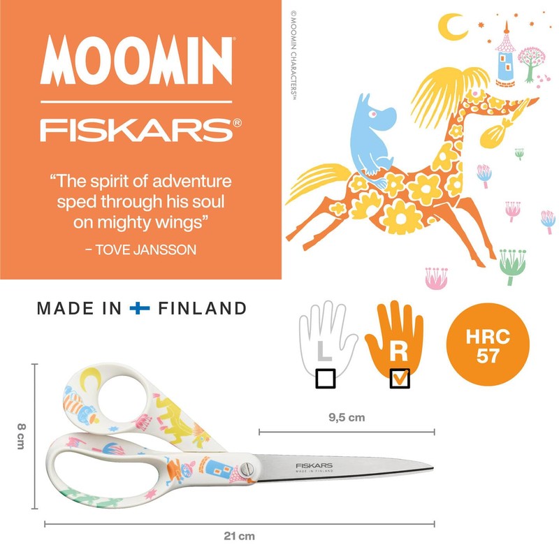 Fiskars Moomin Multi-Purpose Scissors 21 cm Limited Edition 80 Years