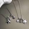 Laracristy sv925 Charm Stella Star Women's Men's Silver Pendant Necklace,
