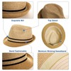 Comhats Straw Hat Men's Fedora Trilby Hat Panama Hat Beach