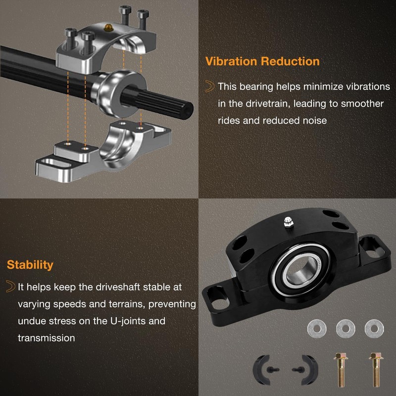 Driveshaft Carrier Bearing Kit Compatible with Polaris RZR S/S4/XP/900/1000 Heavy