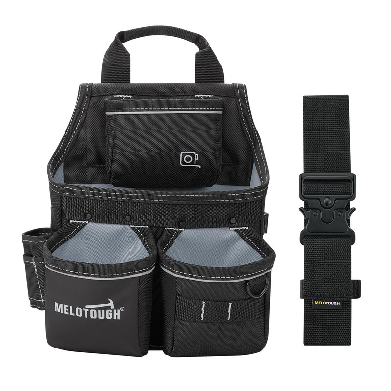 MELOTOUGH Electrician Tool Pouch with Belt,Tool Bag,Tool Pouch with Belt