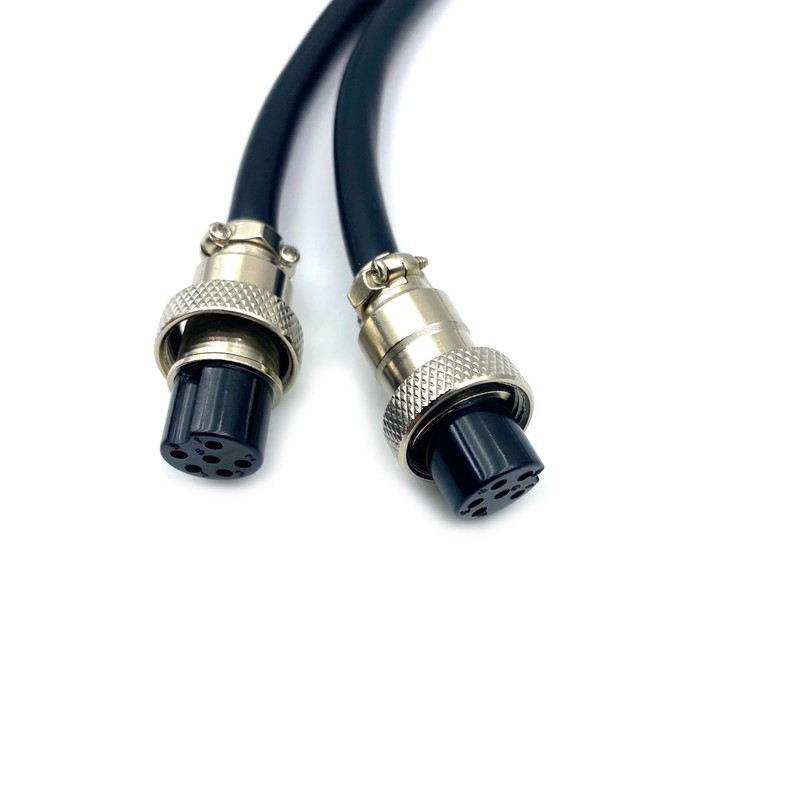 3.28ft GX16 6 Pin Cable Double Female Head Aviation Cordset,