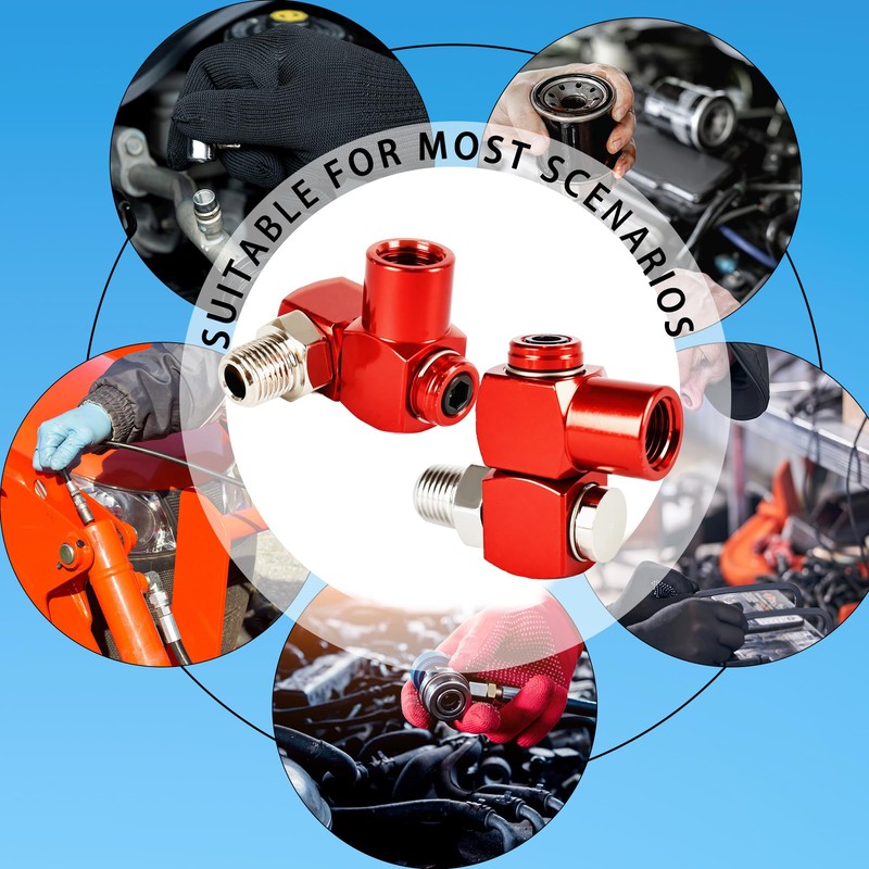 10 Pcs 1/4 NPT 360 Degree Swivel Air Hose Fittings