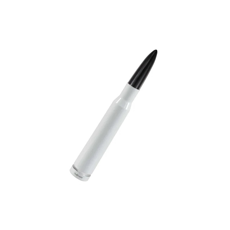 VMS WHITE BLACK BULLET ANTENNA FOR CHEVY SILVERADO AND GMC