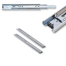 1 x Pair of Runners for Drawers – Smooth and Precise Drawers Made of Steel – Full Extension, Various Sizes