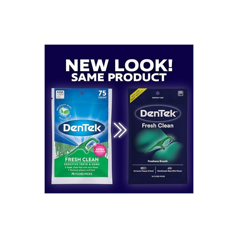 DenTek Fresh Clean Floss Pick, 75 Count
