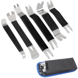 Letics Interior Peel Off Interior Liner, Car Panel Clip Remover, Car Interior Removal Tool, Stainless Steel, Set of 6