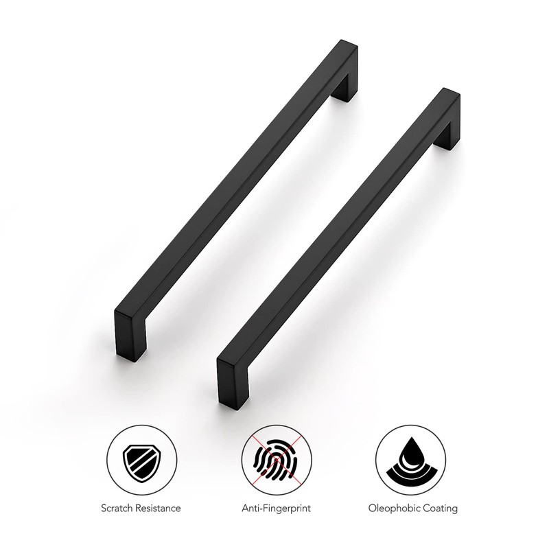 Ravinte 5 Pack 8-4/5 Inch Kitchen Square Cabinet Handles Matte