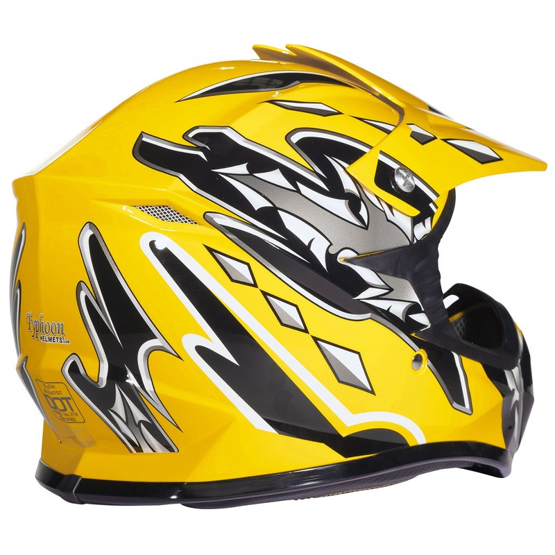 Typhoon Youth Off Road Helmet & Goggles DOT Motocross ATV