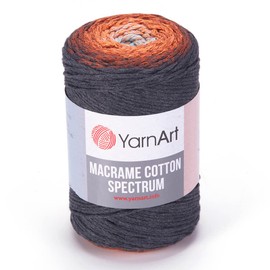 MACRAME Yarn Art Cotton Spectrum Cord Harmonious Colors, Unique Crafts 8.80 Oz, 246.06 Yds 80% Rope Multicolor Macrame, Colorful Weight Worsted (1307)