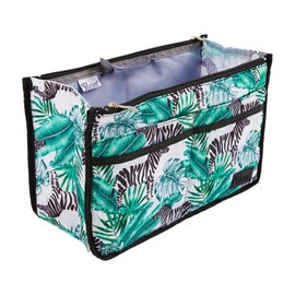 Periea Signature Purse Organizer Insert with Handles & 13 Pockets - 3 Sizes (Zebra, Large)