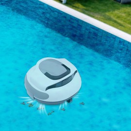 Cordless Robotic Pool Cleaner, Automatic Pool Vacuum with Powerful Dual Brushless Motors, 75 Mins Runtime, Self-Parking, Pool Cleaner Robot for Above/In-Ground Pools up to 807FT²