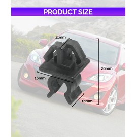 RACOONA 20PCS Hood Support Rod Holder, Car Hood Support Clip, Automotive Accessory, Replacement for L206-56-652A L20656652A