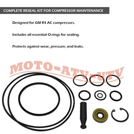 JINFANNIBI For GM A6 AC Compressor Reseal Kit with O-Ring Shaft Seal Installer Tool Set