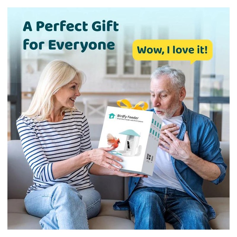 Birdfy Feeder with Solar Panel - Solar Powered Bird Feeder