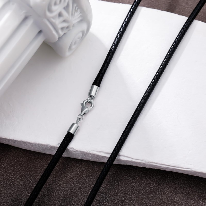 Leather Necklace Cord 2MM 3MM Leather Necklace for Men Women