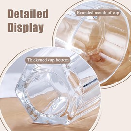 6PCS Reusable Premium Plastic Cups, 10 OZ Transparently Acrylic Tumbler Glasses, Unbreakable Stackable Cocktail Glasses for Kids and Adults, 300ml Drinking Cup for Dishwasher Safe Home Picnic