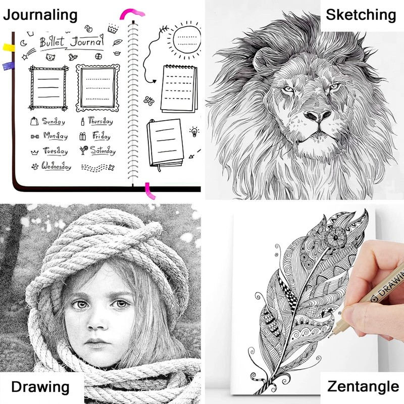 Fineliner Drawing Art Pen, Writing Pens, Inking Markers Liner, Smooth