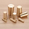 PATIKIL Solid Brass Stopper, 1" Brass Tube Stoppers Tapered Shaped