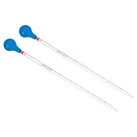 PATIKIL Graduated Dropper Pipettes Kit, 2pcs 5ml Borosilicate Glass Pipette with Rubber Cap for Transfer Liquid for Lab, Chemistry, Clear