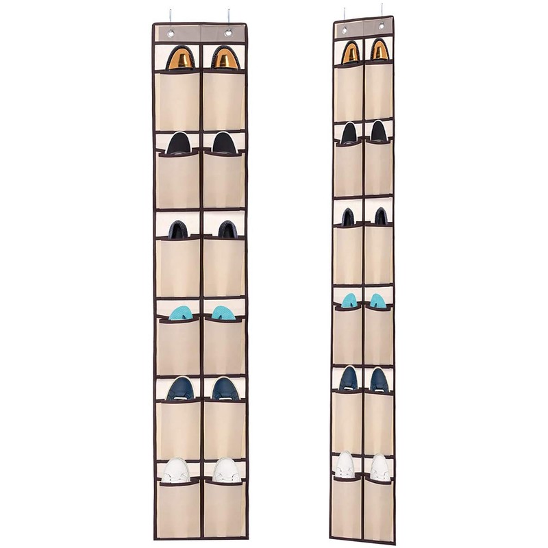 Shiwaki Shoe hanging bag behind door Non-woven storage hanging bag