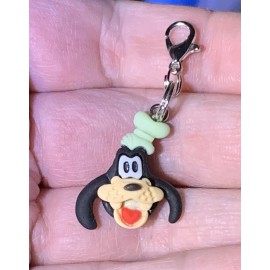 Goofy Dog Mickey Mouse's Friend Charm Zipper Pull & Keychain Add On Clip!!