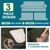 Turquoize 3 Piece T Cushion Sofa Slipcovers Stretch Couch Cover