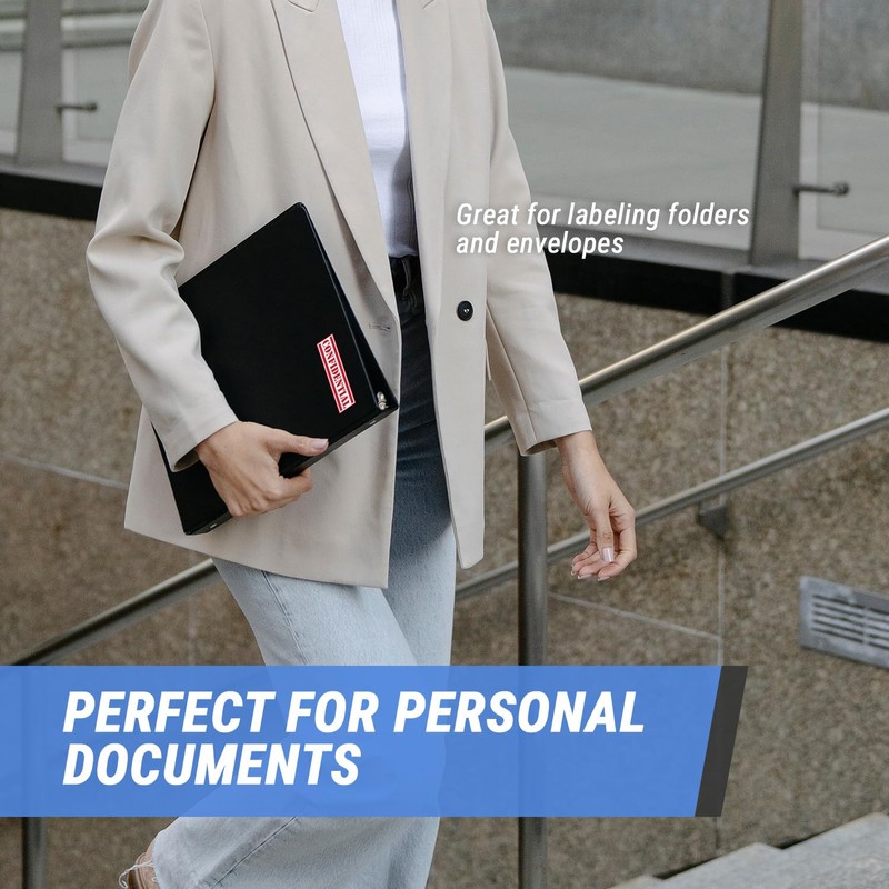 Confidential 1" x 4" Special Handling Instructions Labels Stickers (Red