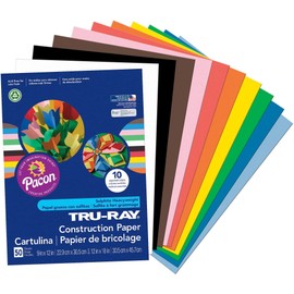 Tru-Ray P103031, 10 colores clásicos, 9 x 12 pulgadas, 50 hojas